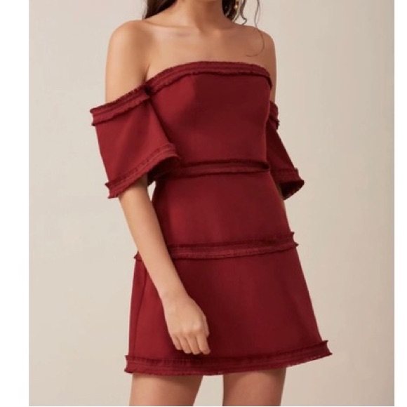 Finders Keepers Fig Burgundy Visions Mini Dress Size M Nwot!